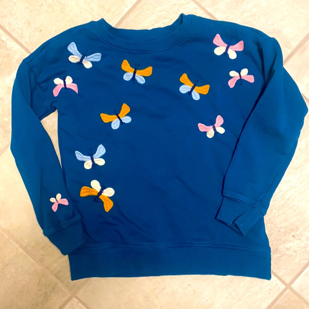 Girls size 10 Hanna sweatshirt Butterflies